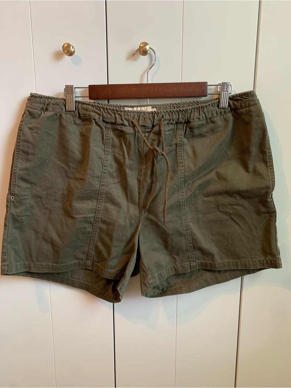 J. Crew Green Cotton Drawstring Shorts Large